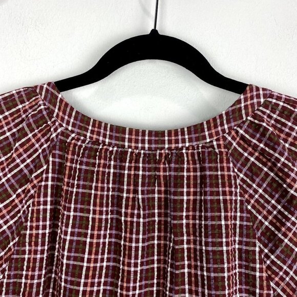 Madewell Seersucker Wrap Mini Dress NWT L - Picture 8 of 12